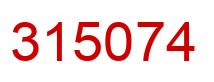Number 315074 red image