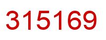 Number 315169 red image