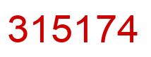 Number 315174 red image