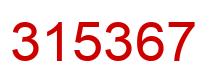 Number 315367 red image