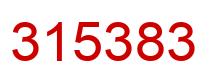 Number 315383 red image
