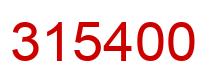Número 315400 imagen rojo