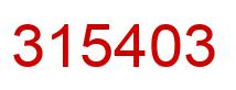 Número 315403 imagen rojo