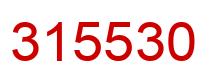 Number 315530 red image