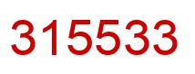 Number 315533 red image
