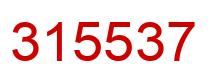 Number 315537 red image