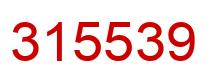 Number 315539 red image