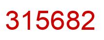 Number 315682 red image