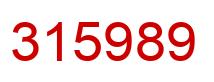 Número 315989 imagen rojo