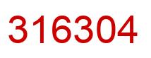 Number 316304 red image