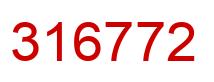 Number 316772 red image