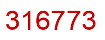 Number 316773 red image