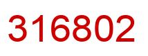 Number 316802 red image