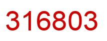 Number 316803 red image