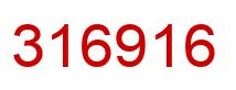 Number 316916 red image
