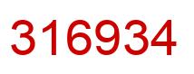 Number 316934 red image