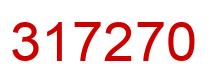 Number 317270 red image
