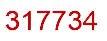 Número 317734 imagen rojo