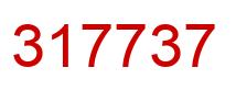 Número 317737 imagen rojo