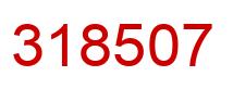 Number 318507 red image