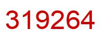 Number 319264 red image