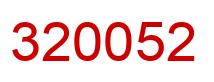 Number 320052 red image