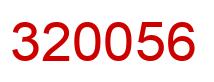 Number 320056 red image