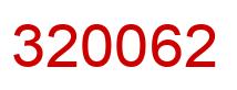 Number 320062 red image