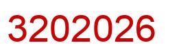 Number 3202026 red image