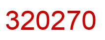 Number 320270 red image