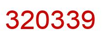 Number 320339 red image