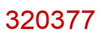 Número 320377 imagen rojo