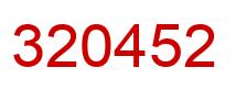 Number 320452 red image
