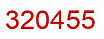 Number 320455 red image