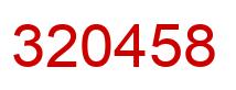 Number 320458 red image