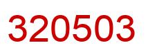 Number 320503 red image