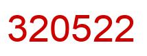 Number 320522 red image