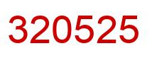 Number 320525 red image