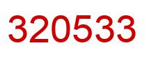 Number 320533 red image