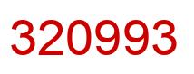 Number 320993 red image
