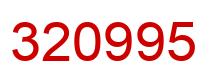 Number 320995 red image