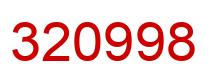 Number 320998 red image