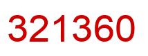 Number 321360 red image