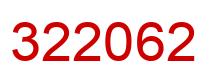 Number 322062 red image