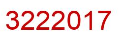 Number 3222017 red image