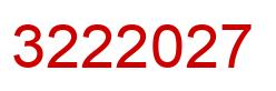 Number 3222027 red image