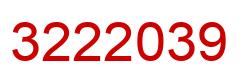 Number 3222039 red image