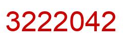 Number 3222042 red image
