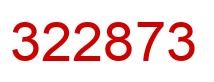 Number 322873 red image