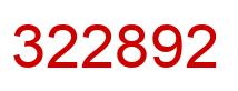 Number 322892 red image
